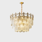31 Inch Crown Glass Three-Tier Chandelier - Josephine