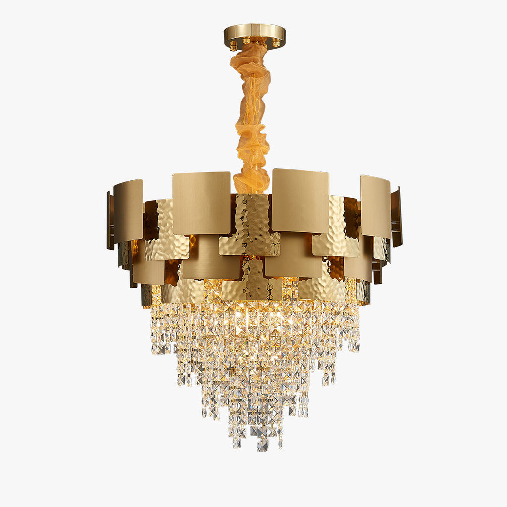 23 Inch Cascading Tapered Crystal Chandelier - Isadora