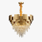 23 Inch Cascading Tapered Crystal Chandelier - Isadora