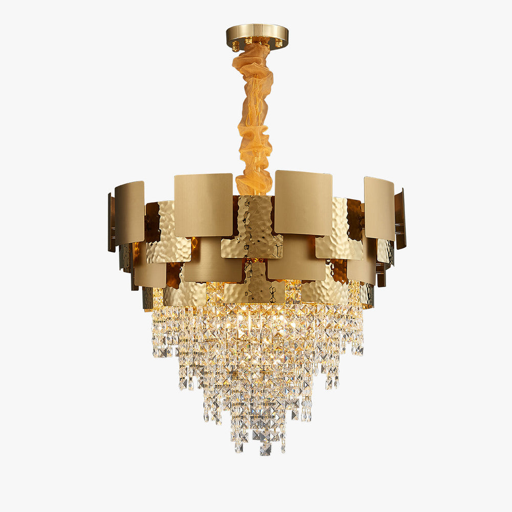 23 Inch Cascading Tapered Crystal Chandelier - Isadora