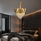 23 Inch Cascading Tapered Crystal Chandelier - Isadora