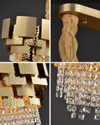35 Inch Cascading Crystal Linear Chandelier - Isadora
