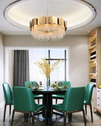 24 Inch Cascading Crystal Round Chandelier - Isadora