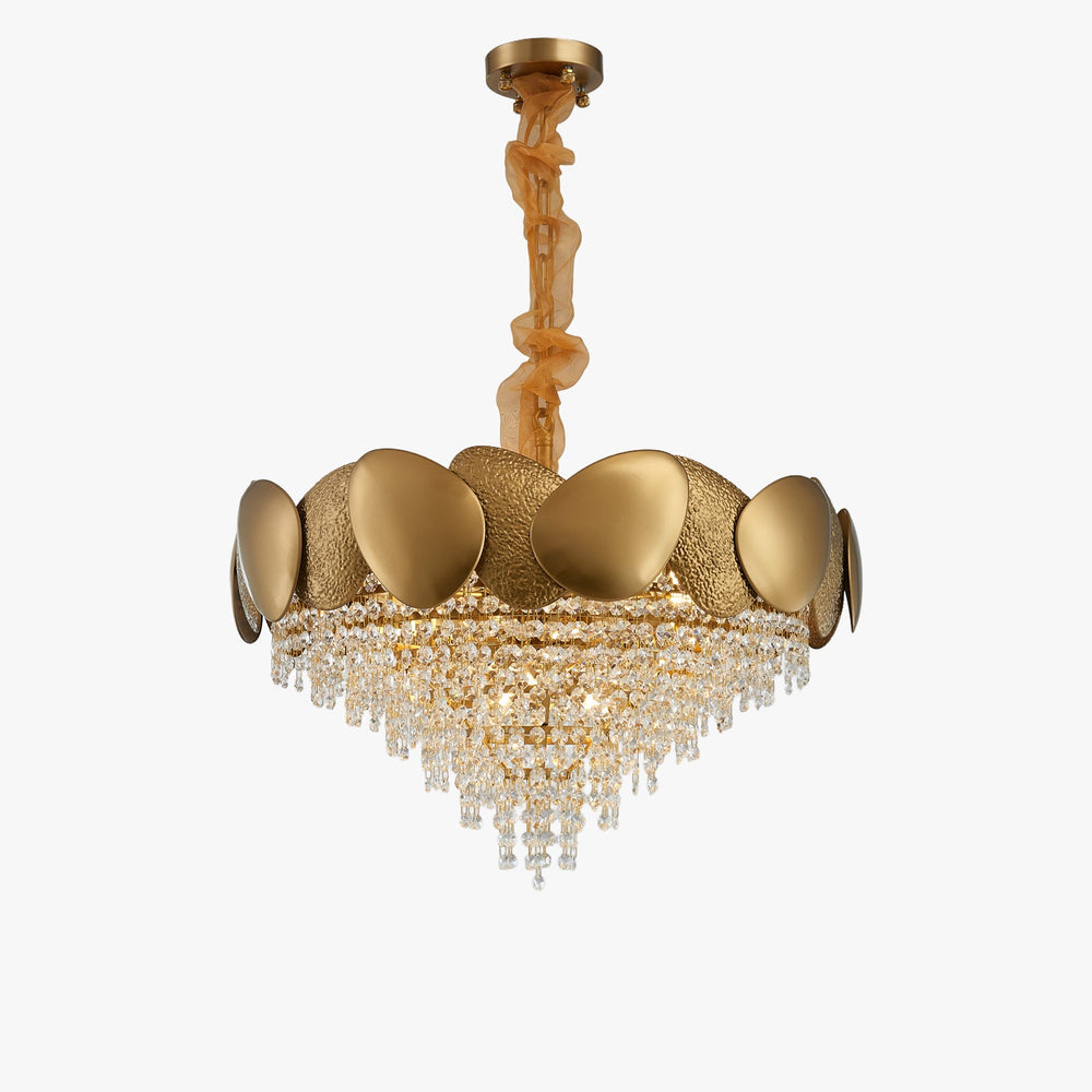 24 Inch Cascading Crystal Tapered Chandelier - Aurelia