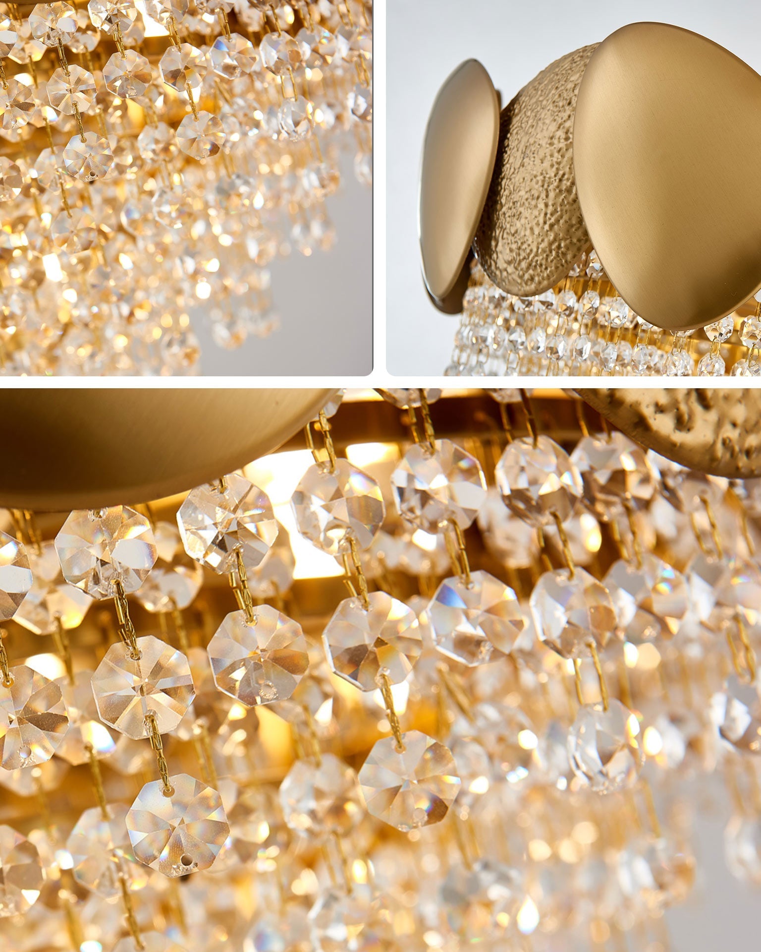 37 Inch Cascading Crystal Linear Chandelier - Aurelia