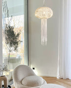 14 Inch Jellyfish Beaded Crystal Chandelier - Luna