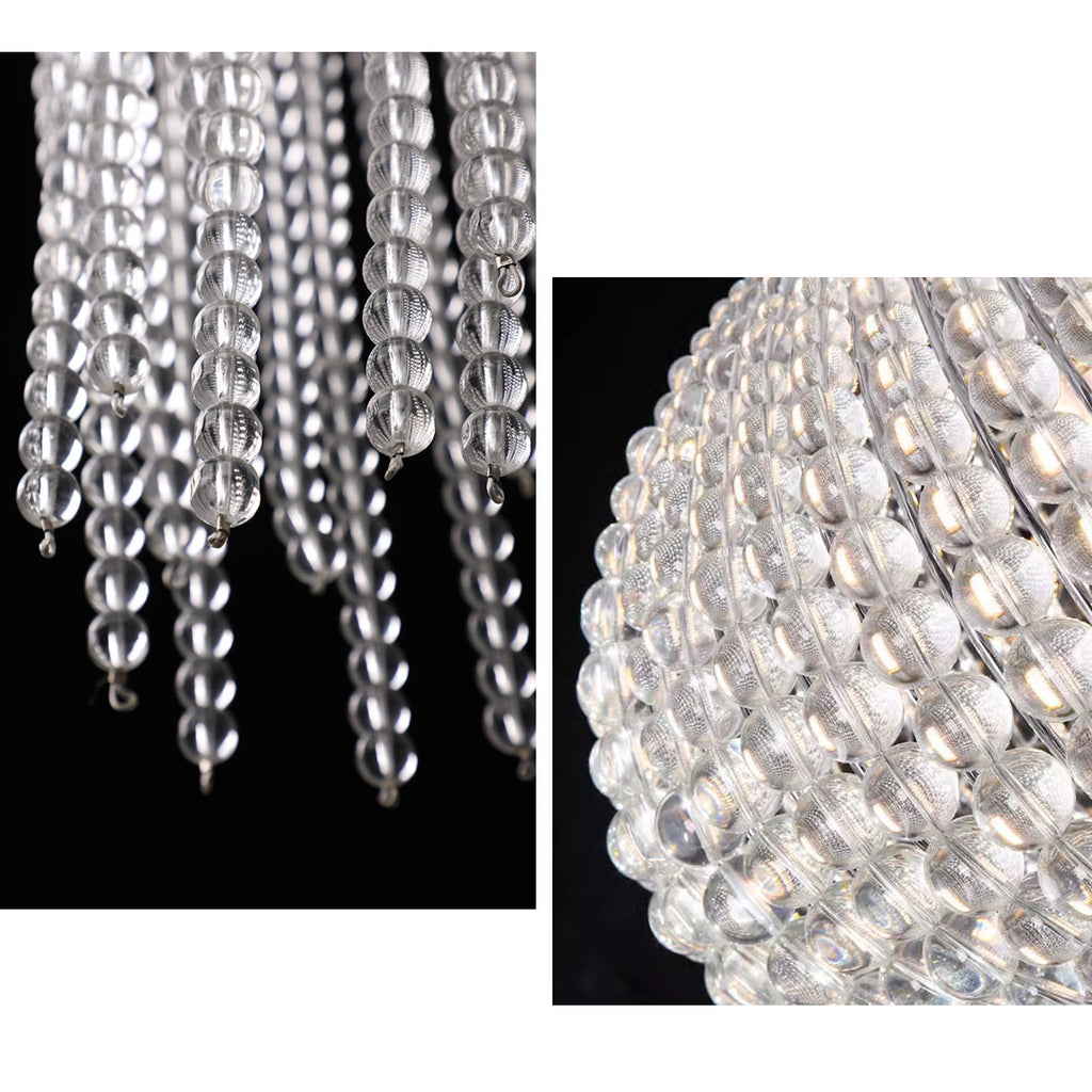14 Inch Jellyfish Beaded Crystal Chandelier - Luna