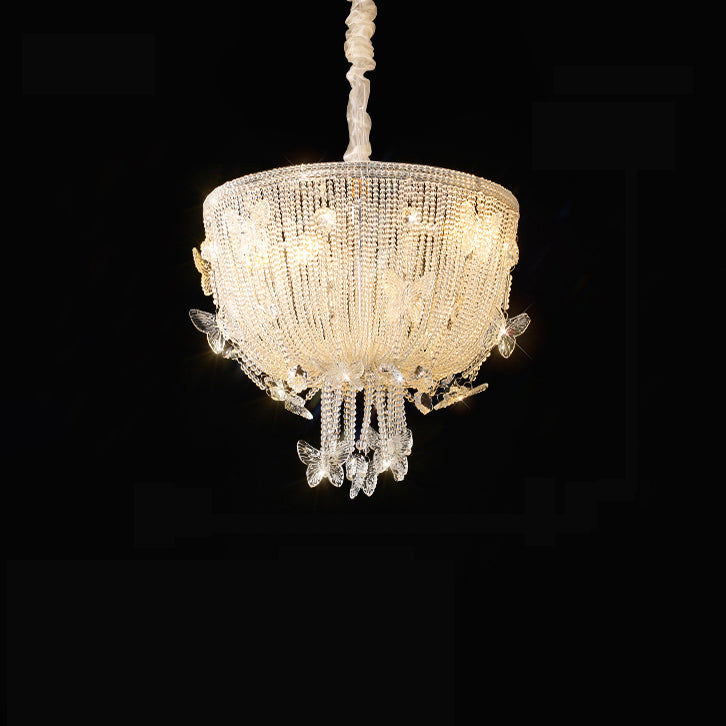 18 Inch Fringe Beaded Crystal Chandelier - Seraphina