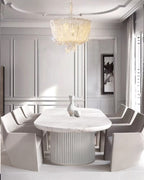 24 Inch Fringe Beaded Crystal Chandelier - Seraphina