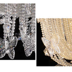 24 Inch Fringe Beaded Crystal Chandelier - Seraphina