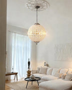 18 Inch French Orb Crystal Pendant Light - Clara