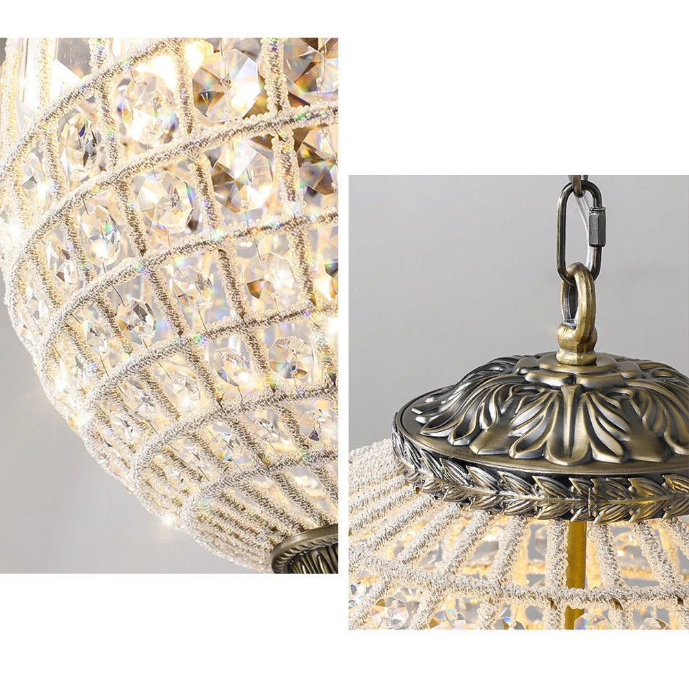 18 Inch French Orb Crystal Pendant Light - Clara