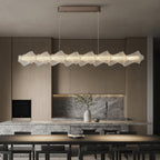 47 Inch Long LED Textured Acrylic Chandelier - Caelan