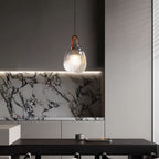Ribbed Glass Drop Pendant Light- Clara