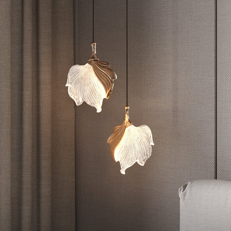 Two Leaf Acrylic Pendant Light- Flora