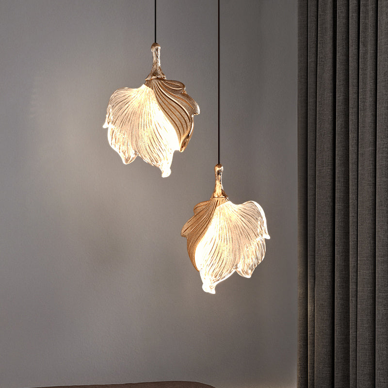 Two Leaf Acrylic Pendant Light- Flora