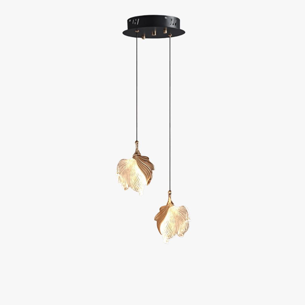 Two Leaf Acrylic Pendant Light- Flora