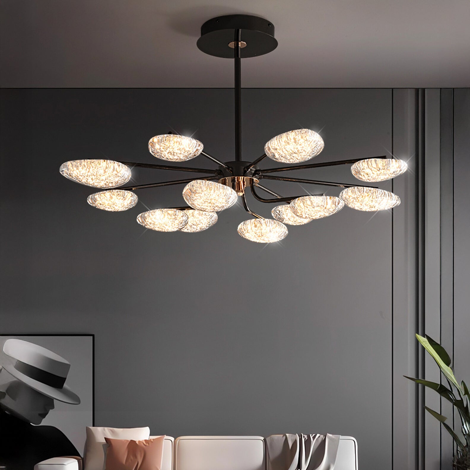 36 Inch irregular Arm Chandelier - Asteria