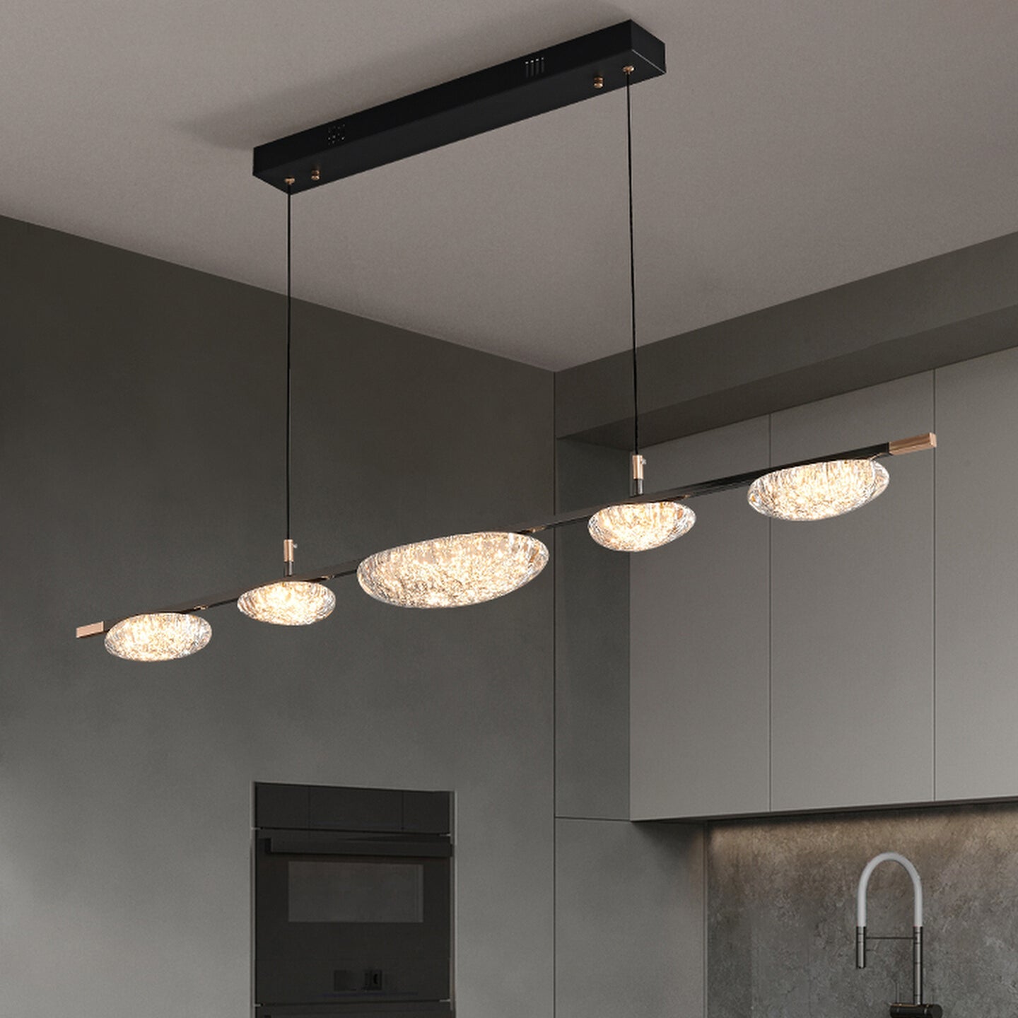 51 Inch irregular Linear Chandelier - Asteria