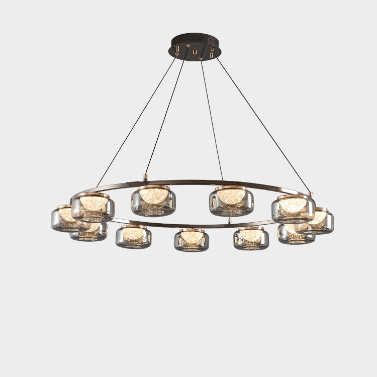 39 Inch Glass Round Chandelier - Celeste