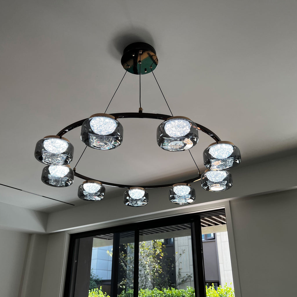 39 Inch Glass Round Chandelier - Celeste
