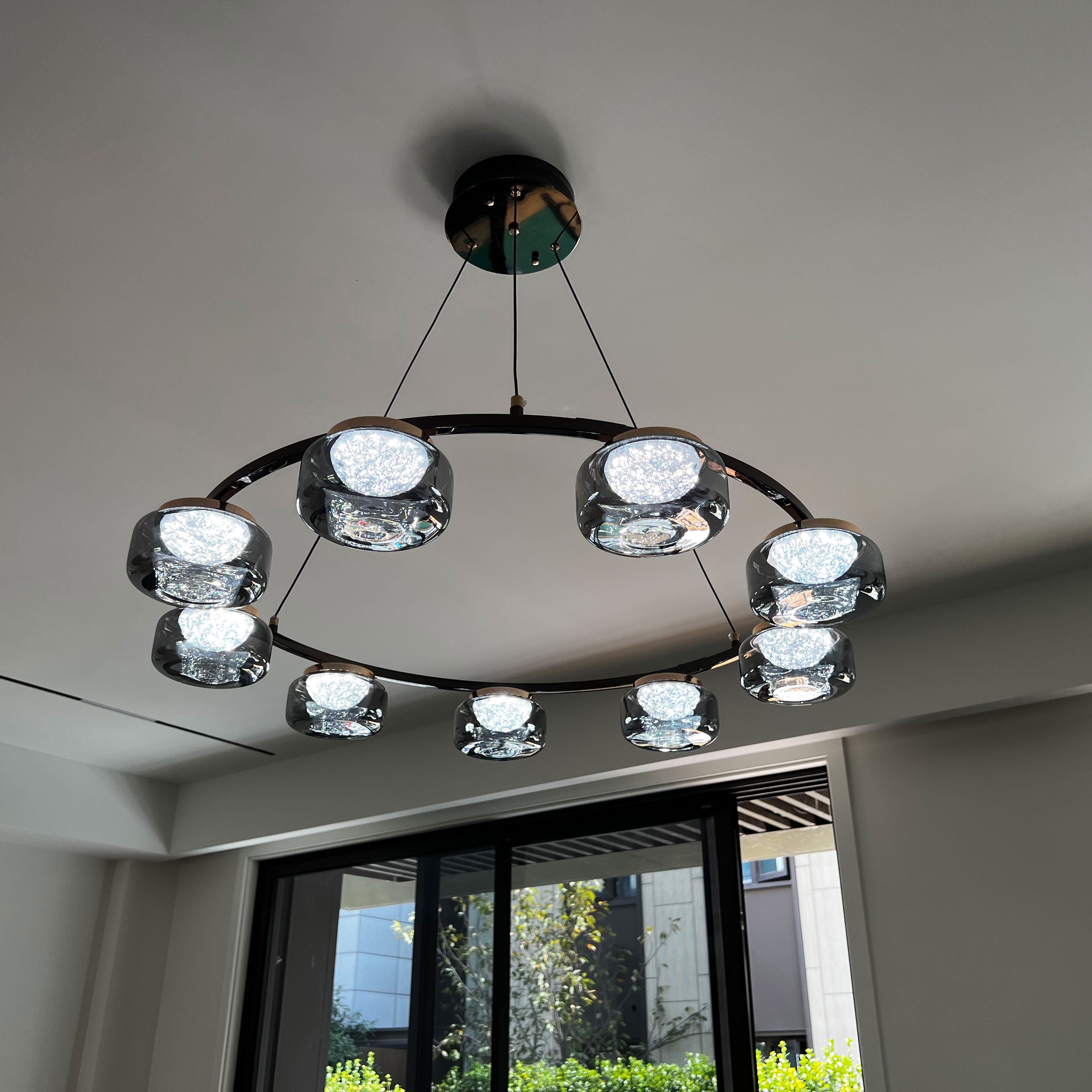 39 Inch Glass Round Chandelier - Celeste