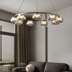 39 Inch Glass Round Chandelier - Celeste