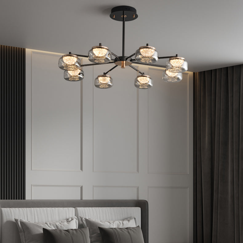 31 Inch Glass Arm Chandelier - Celeste