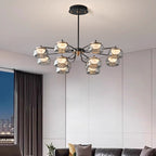 36 Inch Glass Arm Chandelier - Celeste