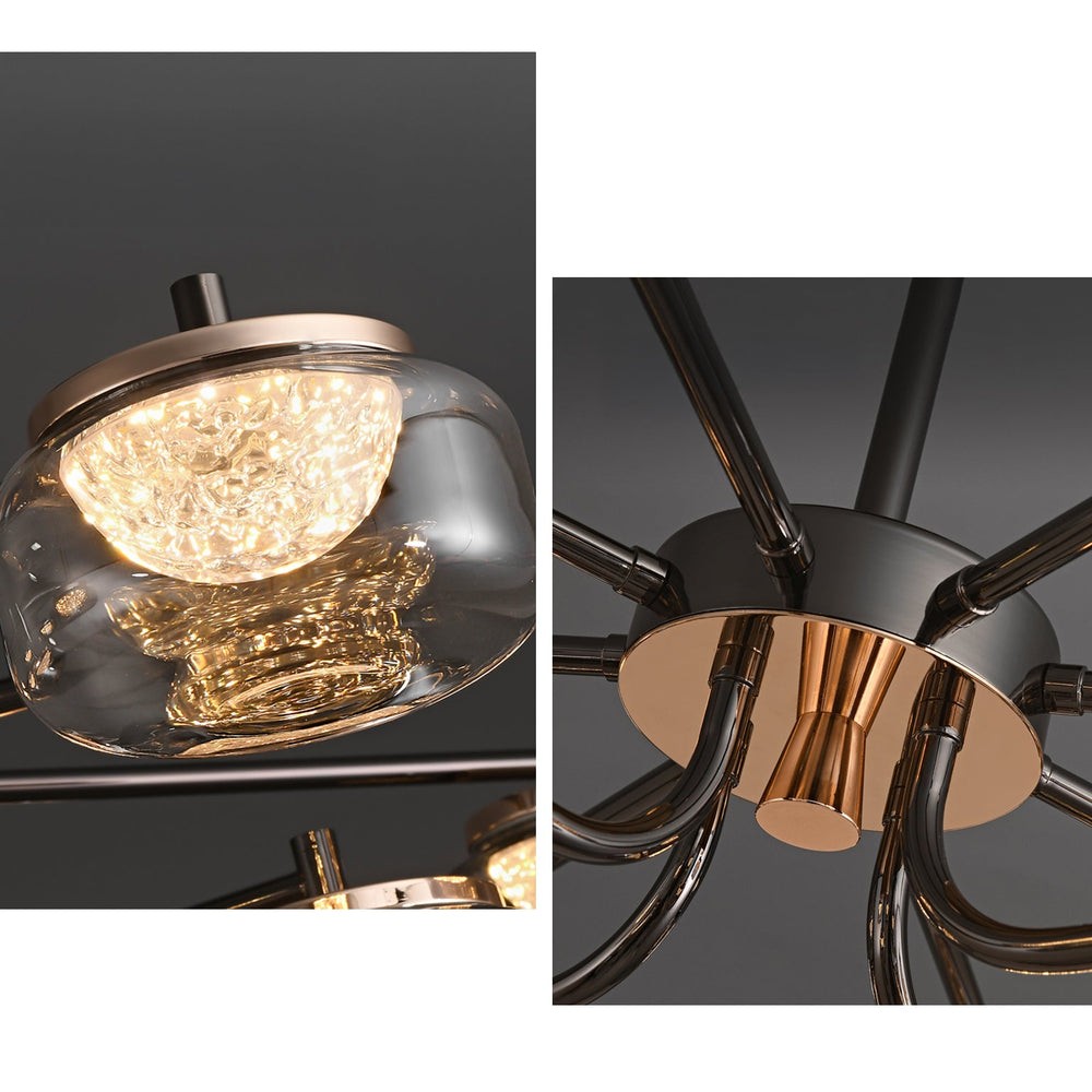 36 Inch Glass Arm Chandelier - Celeste