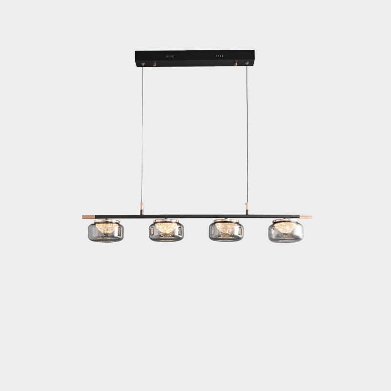 32 Inch Glass Linear Chandelier - Celeste