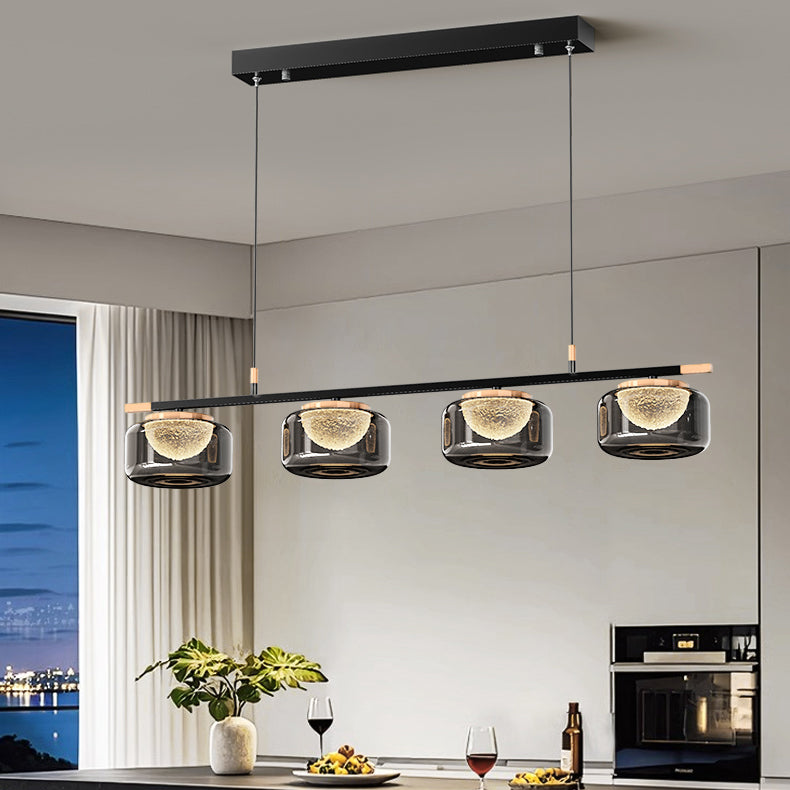 32 Inch Glass Linear Chandelier - Celeste