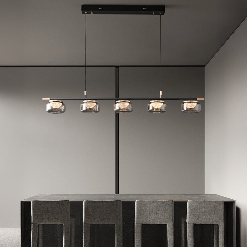 63 Inch Glass Linear Chandelier - Celeste