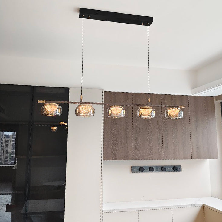 41 Inch Glass Linear Chandelier - Celeste