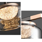 32 Inch Glass Linear Chandelier - Celeste