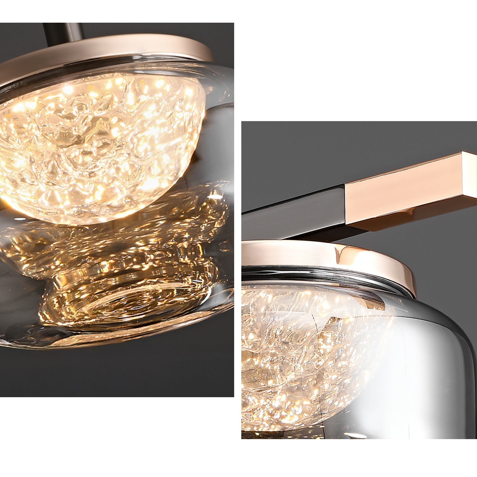41 Inch Glass Linear Chandelier - Celeste