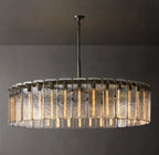 60 Inch Textured Glass Round Chandelier - Calamette