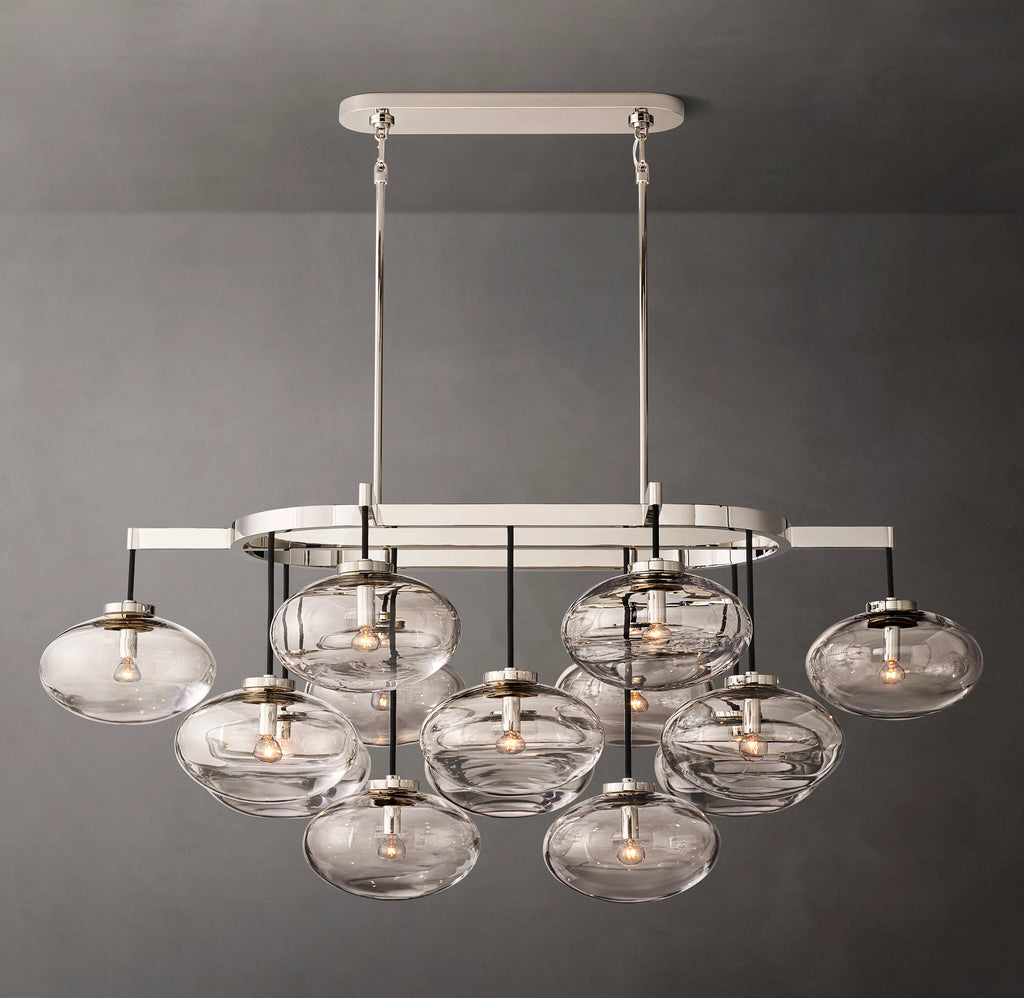 54 Inch Glass Bubble Oval Chandelier - Cabrette