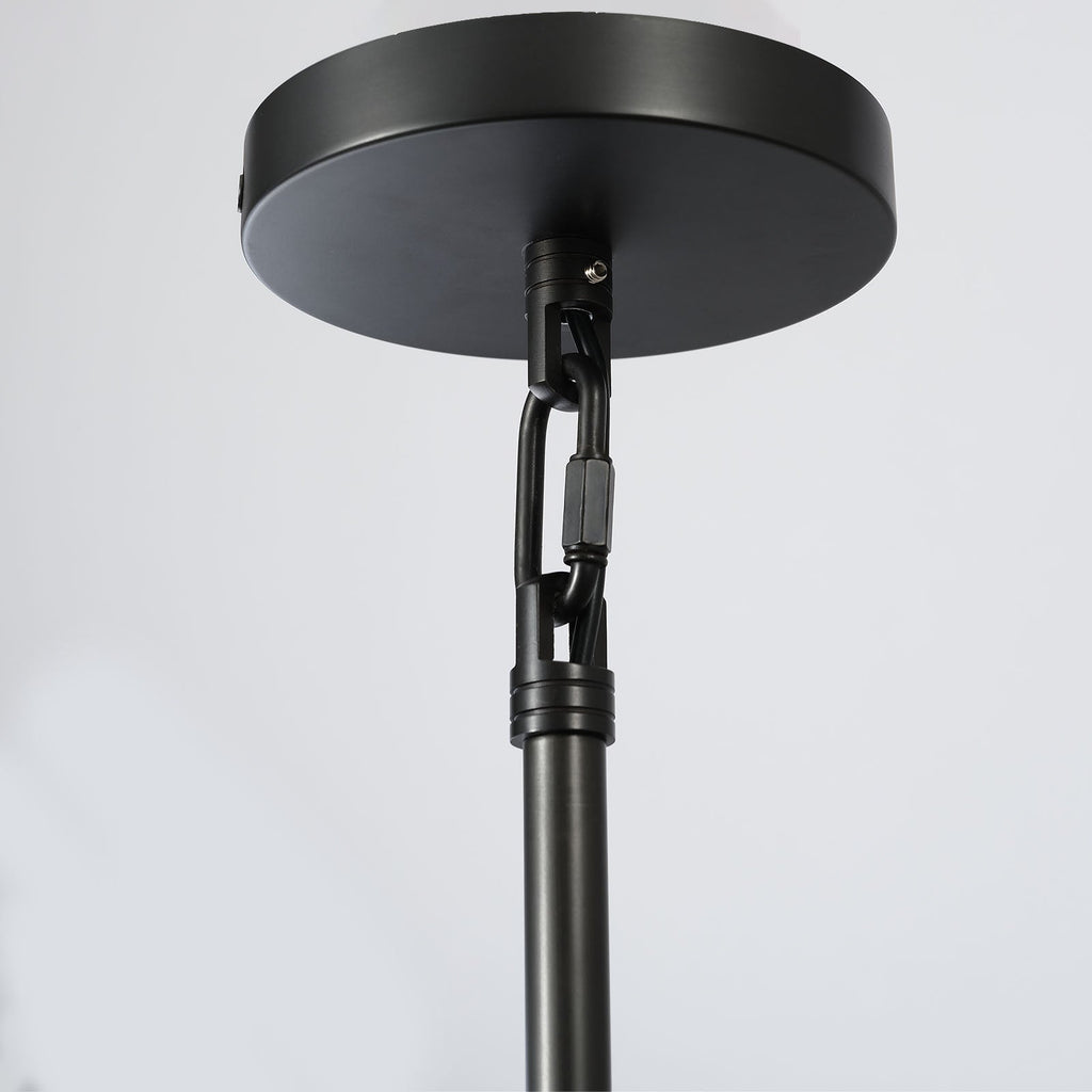 14 Inch Milk Glass Dome Pendant Light - Machinist