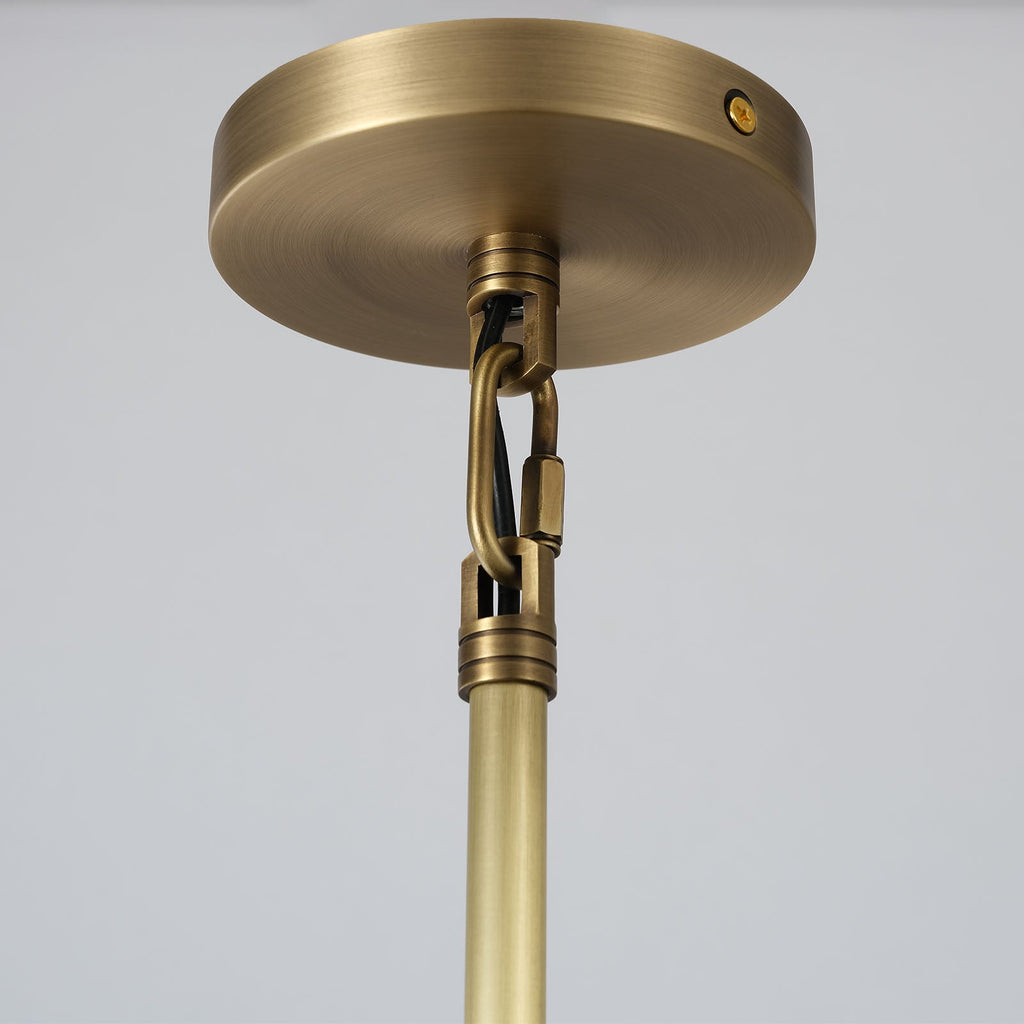 14 Inch Milk Glass Dome Pendant Light - Machinist