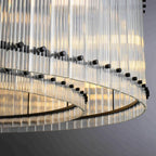 60 Inch Ribbed Glass Round Chandelier - San Marco