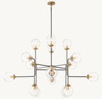 56 Inch Clear Glass Sputnik Globe Chandelier - Bistro