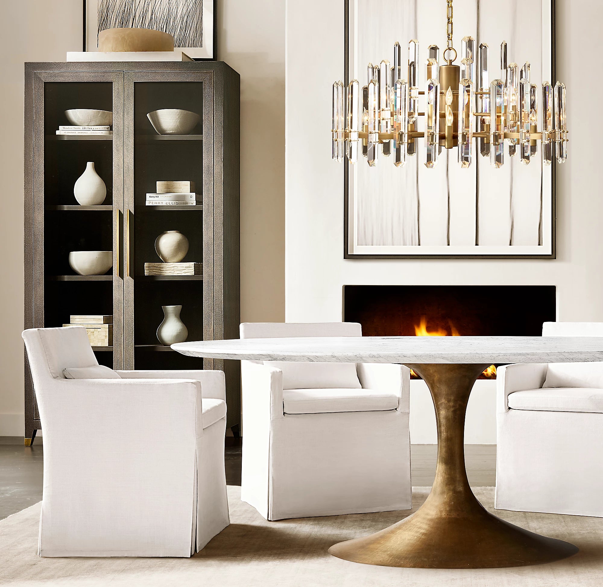 36 Inch Crystal Prism Round Chandelier - Bonnington