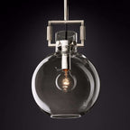 10 Inch Clear Glass Globe Pendant Light - Machinist