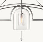 61 Inch Bell Glass Linear Chandelier - Fulcrum