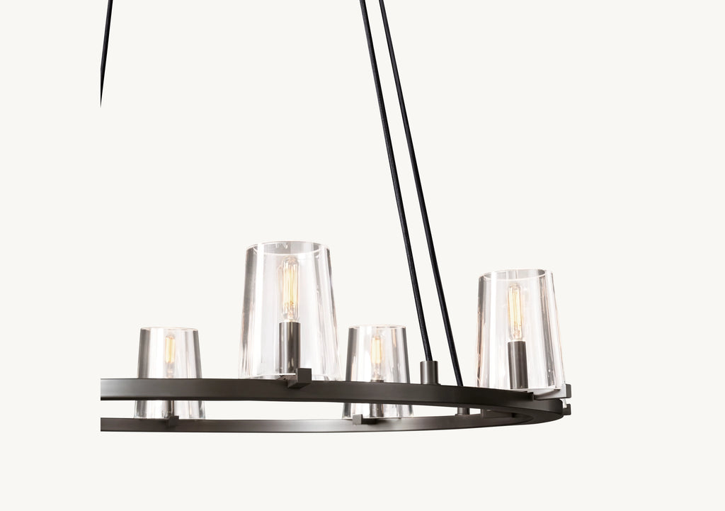 36 Inch Hurricane Candle Ring Chandelier - Pauillac