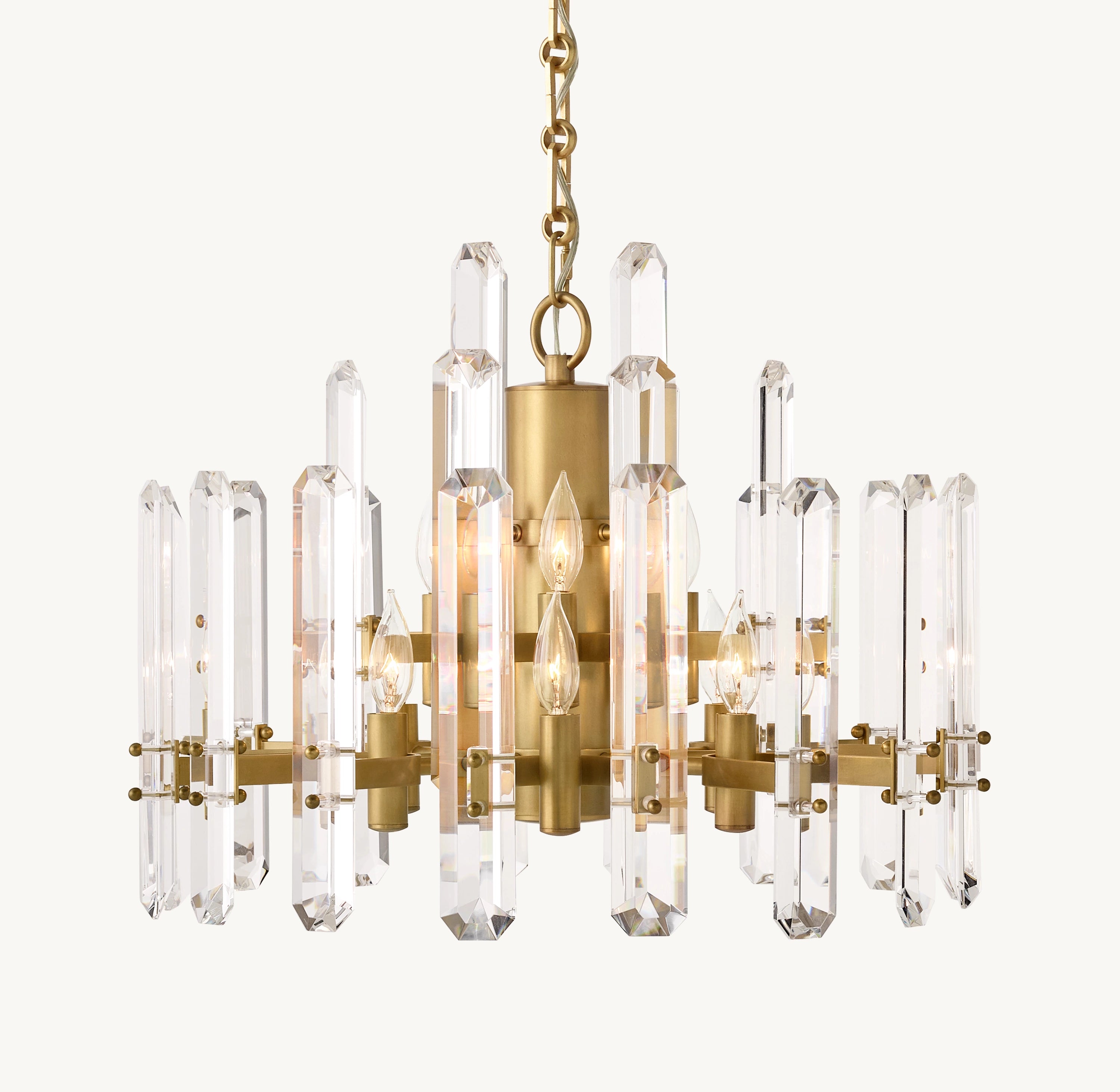 24 Inch Crystal Prism Round Chandelier - Bonnington