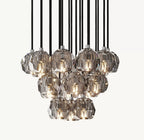 19 Inch Smoked Crystal Cluster Chandelier – Boule