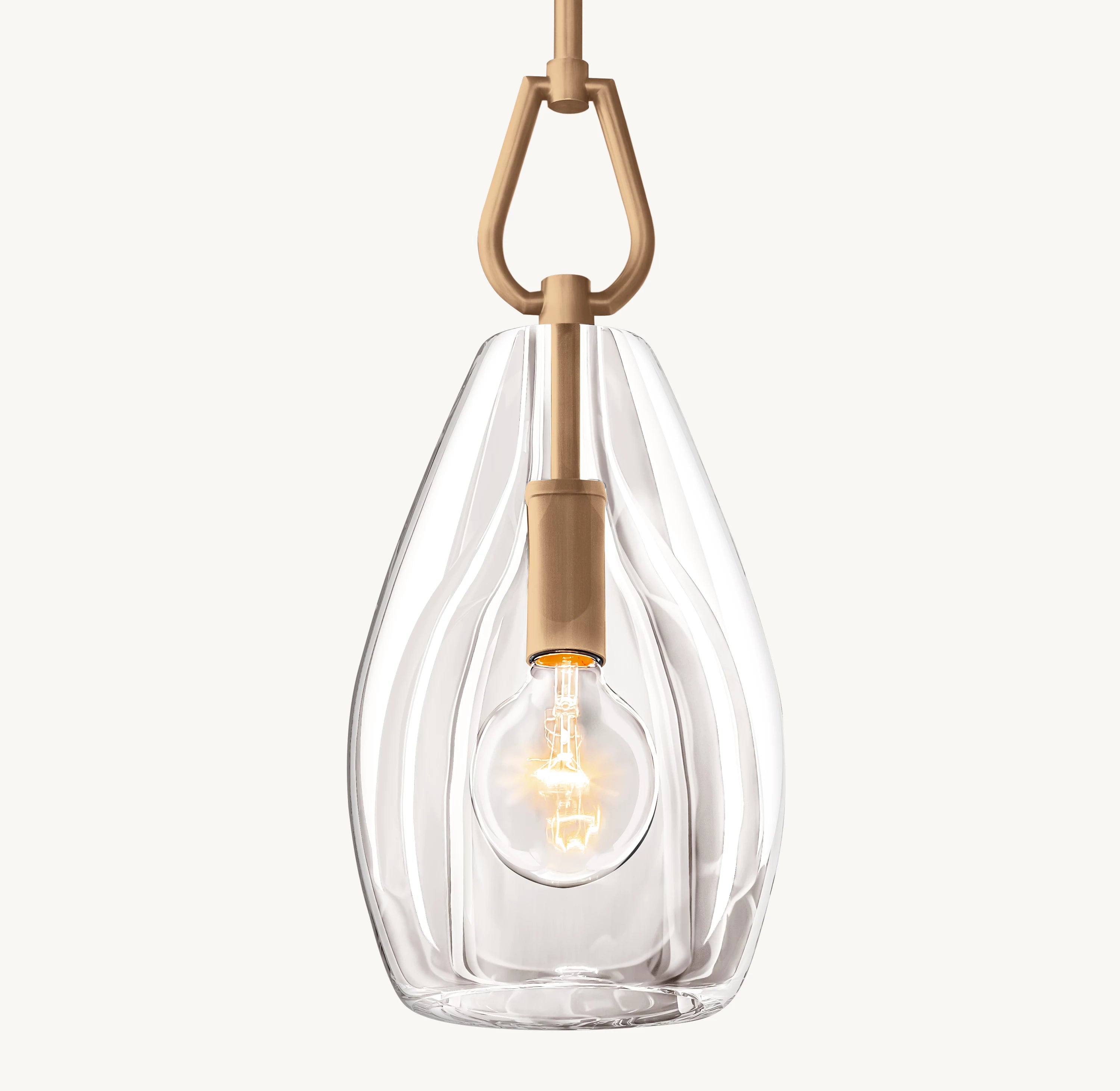 6 Inch Flute Crystal Pendant Light - Botanist
