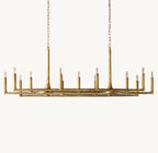 72 Inch Forged Candlestick Linear Chandelier - Thaddeus